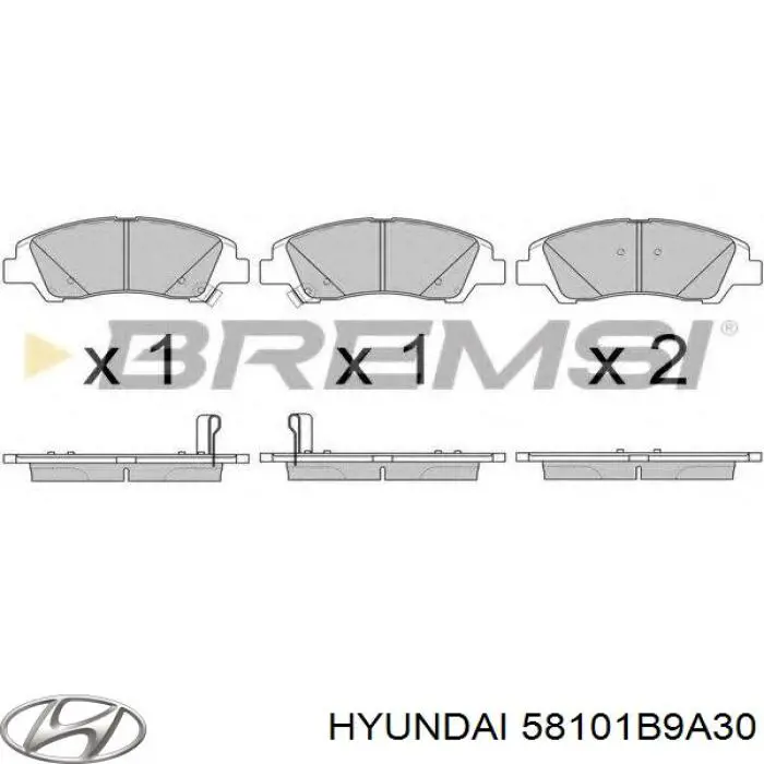 58101B9A30 Hyundai/Kia Klocki hamulcowe przednie tarczowe