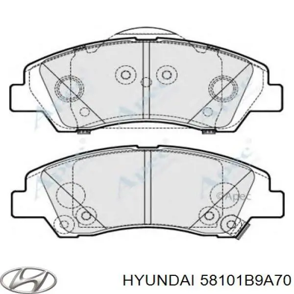58101B9A70 Hyundai/Kia Klocki hamulcowe przednie tarczowe