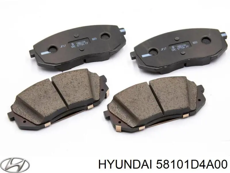 Klocki hamulcowe przednie tarczowe Hyundai/Kia 58101D4A00 cena, od 27,81 USD