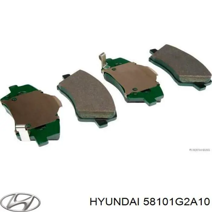 Do koszyka 58101G2A10 Hyundai/Kia Klocki hamulcowe przednie tarczowe