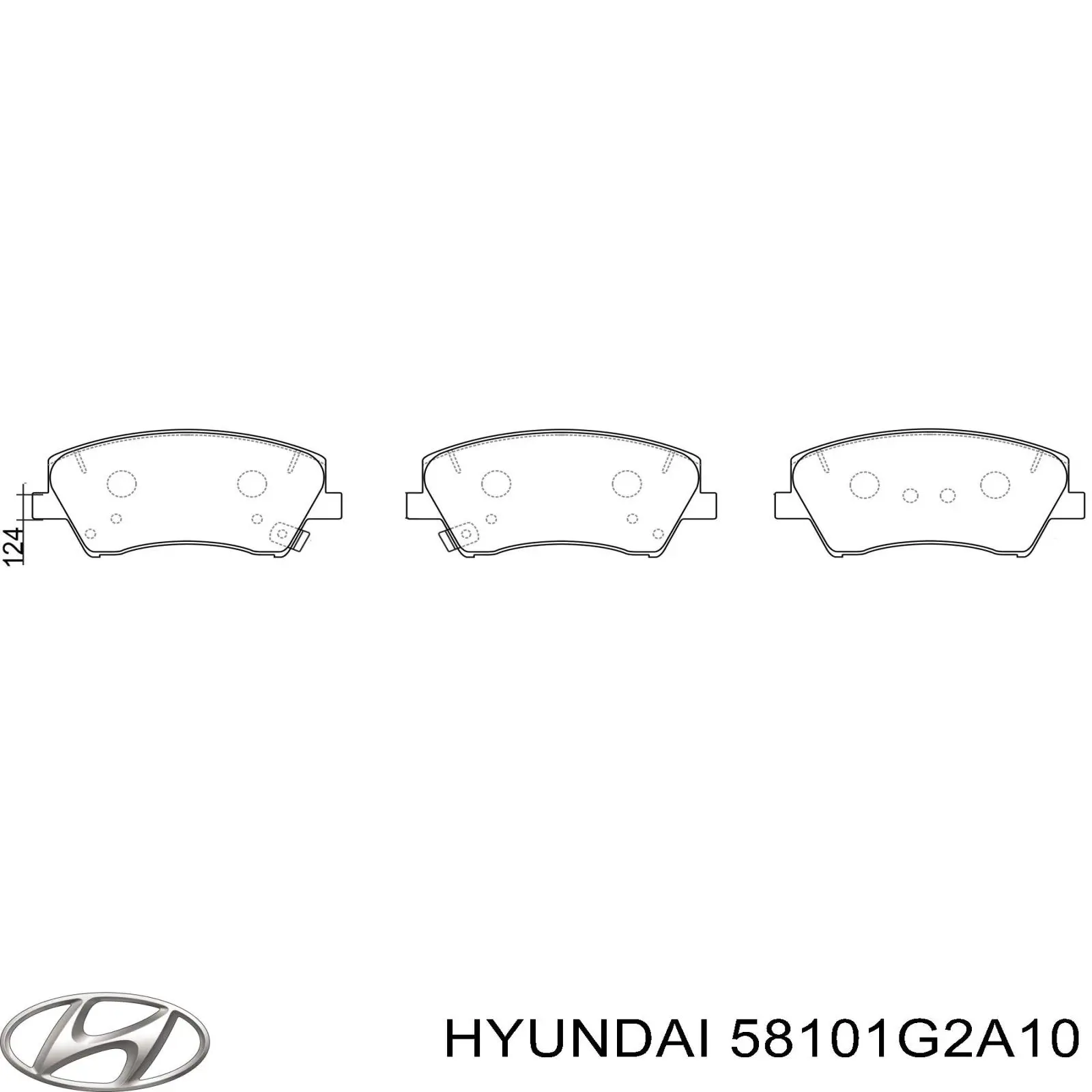 Klocki hamulcowe przednie tarczowe Hyundai/Kia 58101G2A10 cena, od 43,85 USD