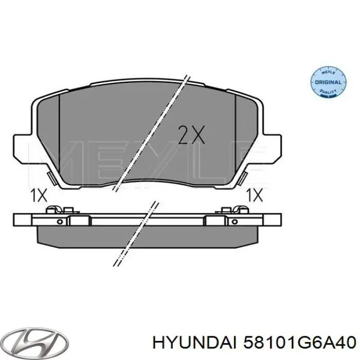 58101G6A40 Hyundai/Kia Klocki hamulcowe przednie tarczowe