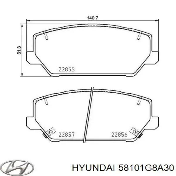 58101G8A30 Hyundai/Kia Klocki hamulcowe przednie tarczowe