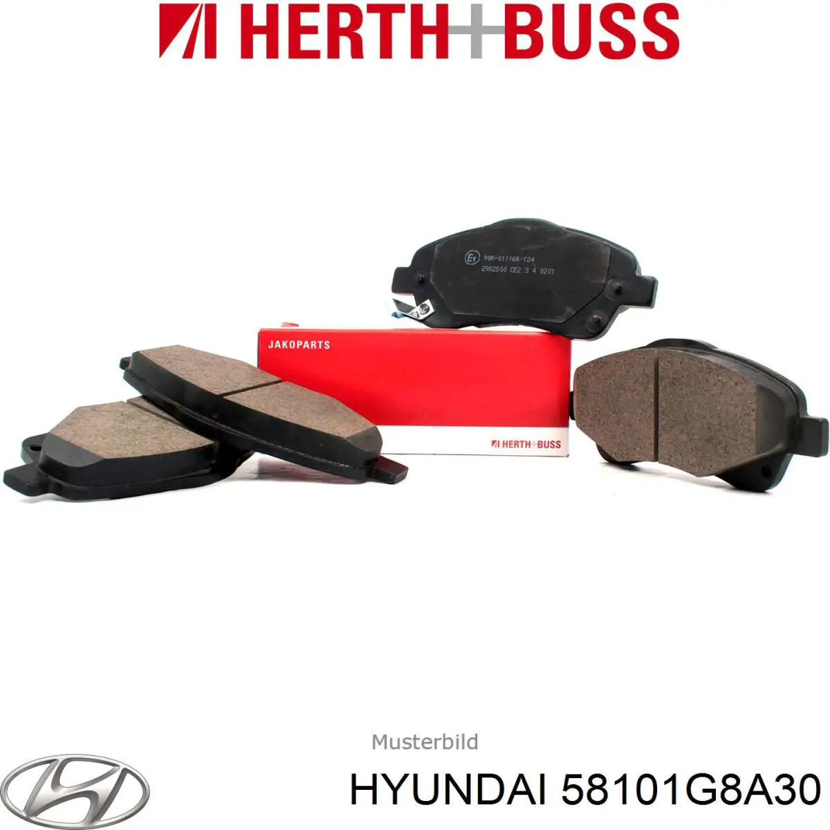 Do koszyka 58101G8A30 Hyundai/Kia Klocki hamulcowe przednie tarczowe