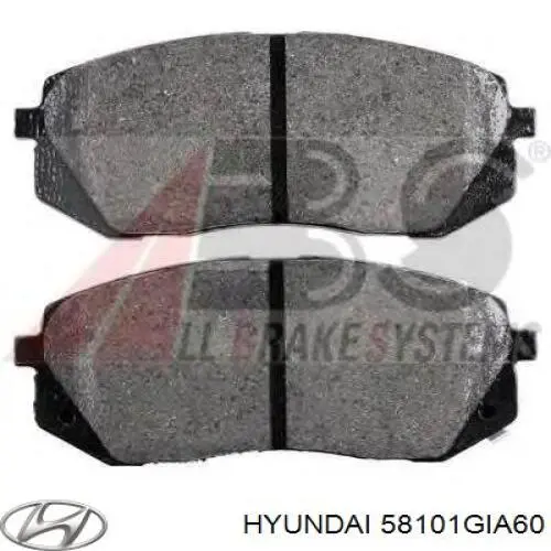Klocki hamulcowe przednie tarczowe Hyundai/Kia 58101GIA60 cena, od 44,36 USD