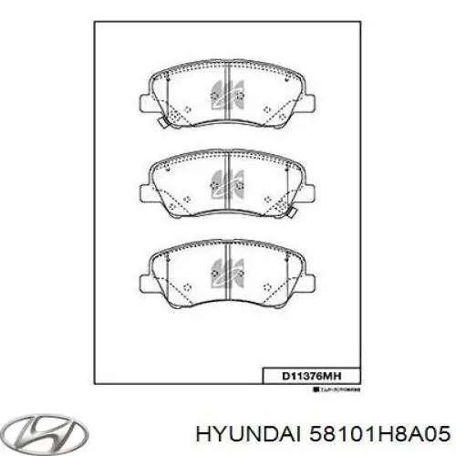 Klocki hamulcowe przednie tarczowe Hyundai/Kia 58101H8A05 cena, od 44,69 USD