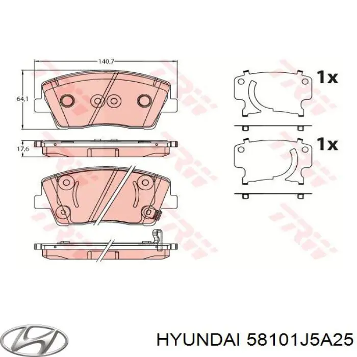 LP3390 Delphi Klocki hamulcowe przednie tarczowe