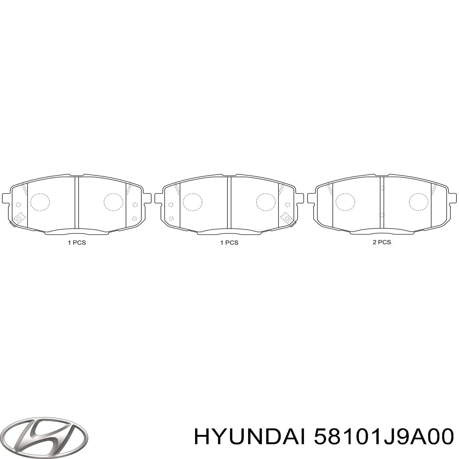 Do koszyka 58101J9A00 Hyundai/Kia Klocki hamulcowe przednie tarczowe