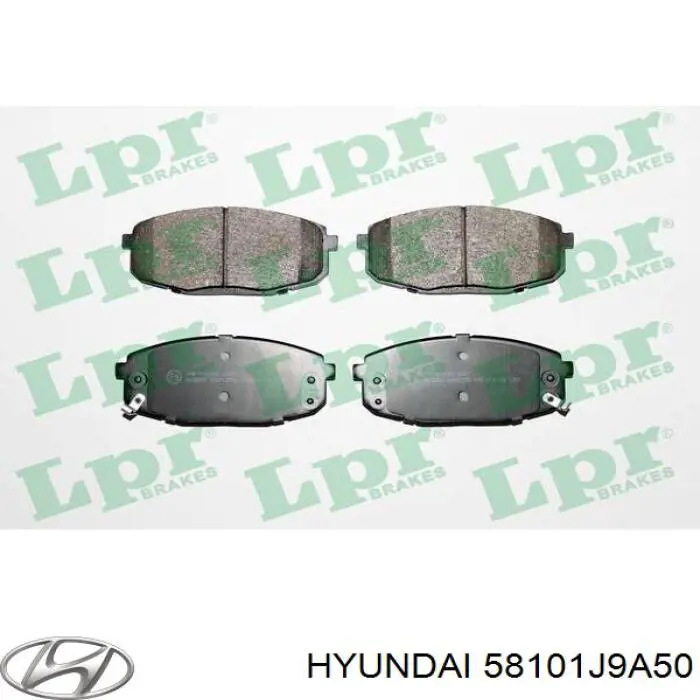 58101J9A50 Hyundai/Kia Klocki hamulcowe przednie tarczowe