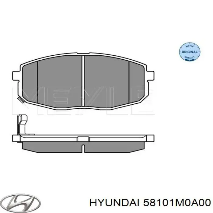 58101M0A00 Hyundai/Kia Klocki hamulcowe przednie tarczowe