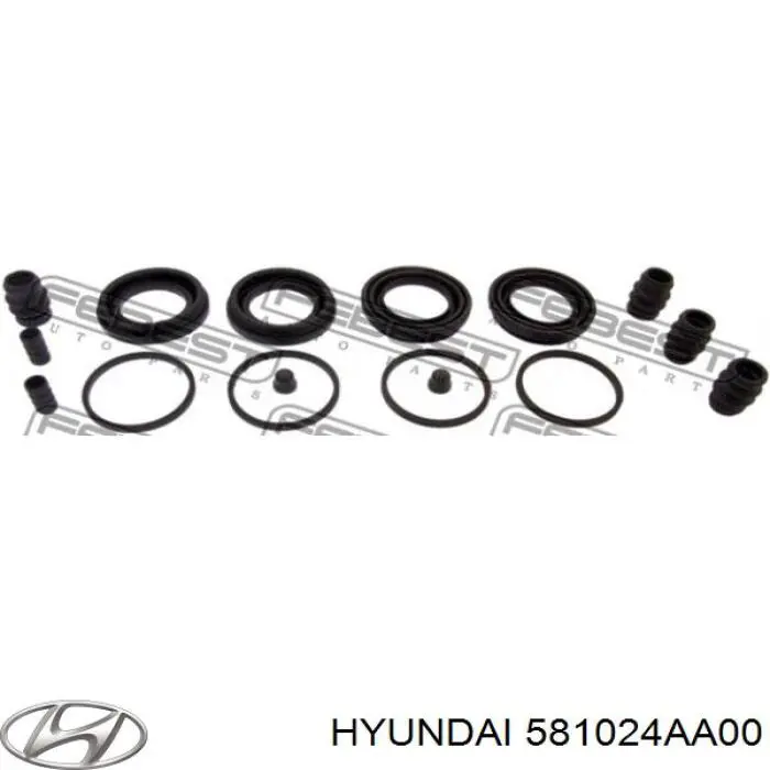 Do koszyka 581024AA00 Hyundai/Kia Zestaw naprawczy zacisku hamulcowego przedniego