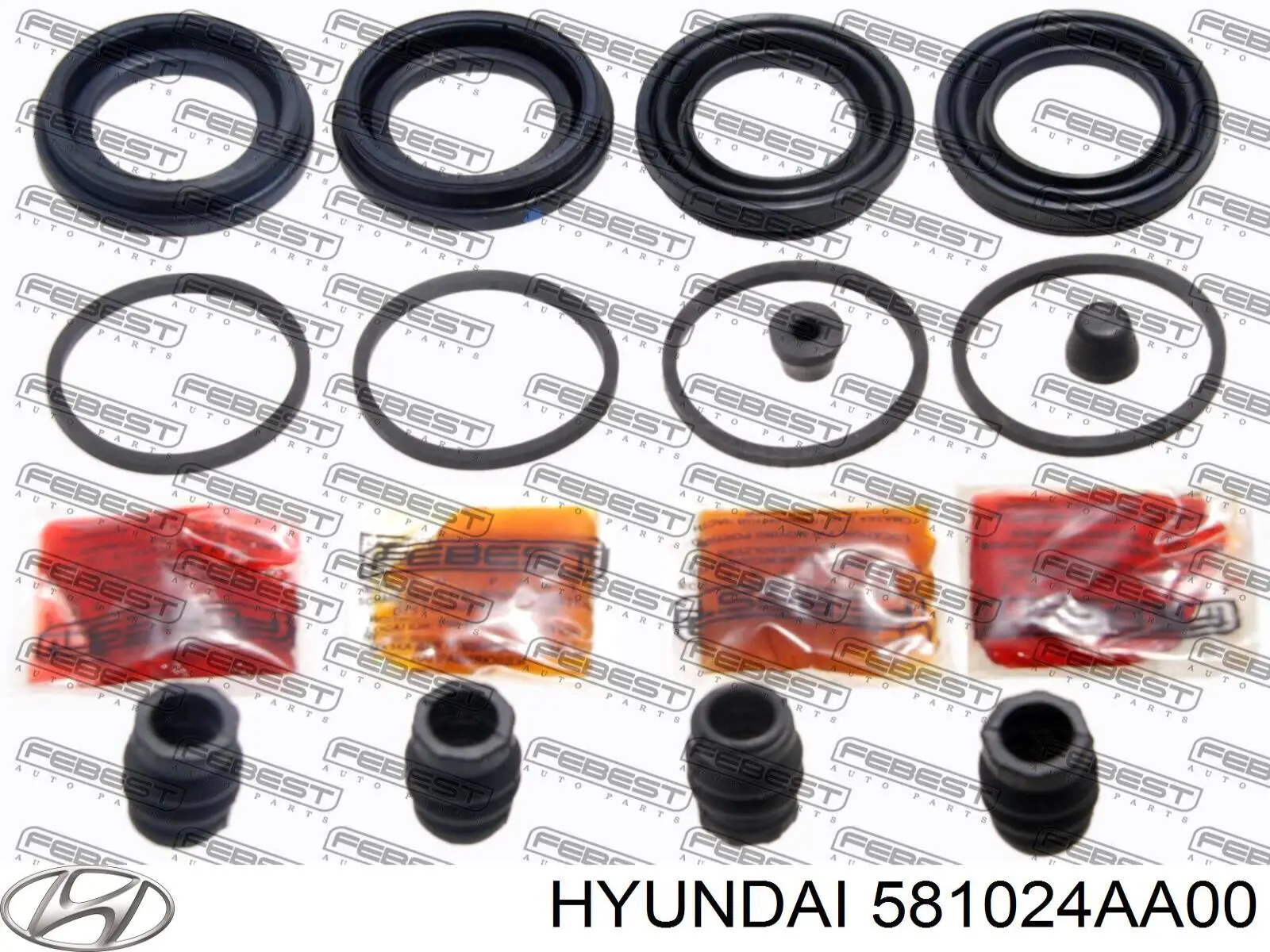 Zestaw naprawczy zacisku hamulcowego przedniego Hyundai/Kia 581024AA00 cena, od 11,36 USD