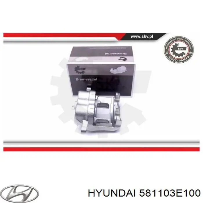 Do koszyka 581103E100 Hyundai/Kia Zacisk hamulcowy przedni lewy