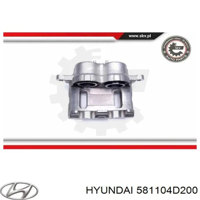 Do koszyka 581104D200 Hyundai/Kia Zacisk hamulcowy przedni lewy
