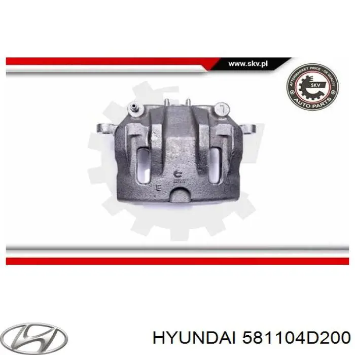 Zacisk hamulcowy przedni lewy Hyundai/Kia 581104D200 cena, od 80,29 USD
