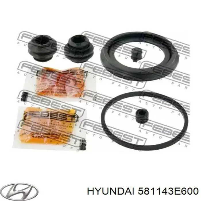 Do koszyka 581143E600 Hyundai/Kia Zestaw naprawczy zacisku hamulcowego przedniego