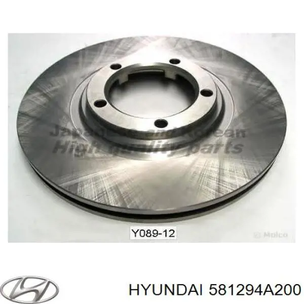 Do koszyka 581294A200 Hyundai/Kia Tarcza hamulcowa przednia