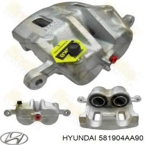 Do koszyka 581904AA90 Hyundai/Kia Zacisk hamulcowy tylny prawy