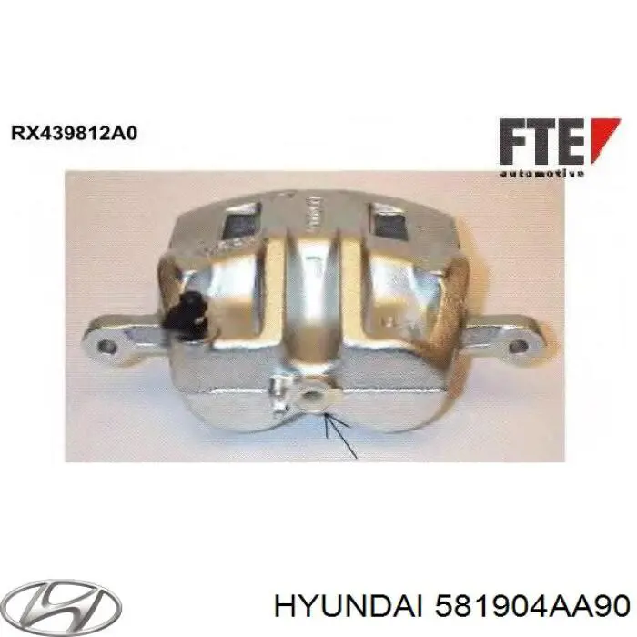 Zacisk hamulcowy tylny prawy Hyundai/Kia 581904AA90 cena, od 54,74 USD