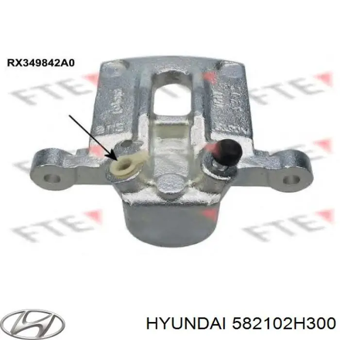 582102H300 Hyundai/Kia Zacisk hamulcowy tylny lewy