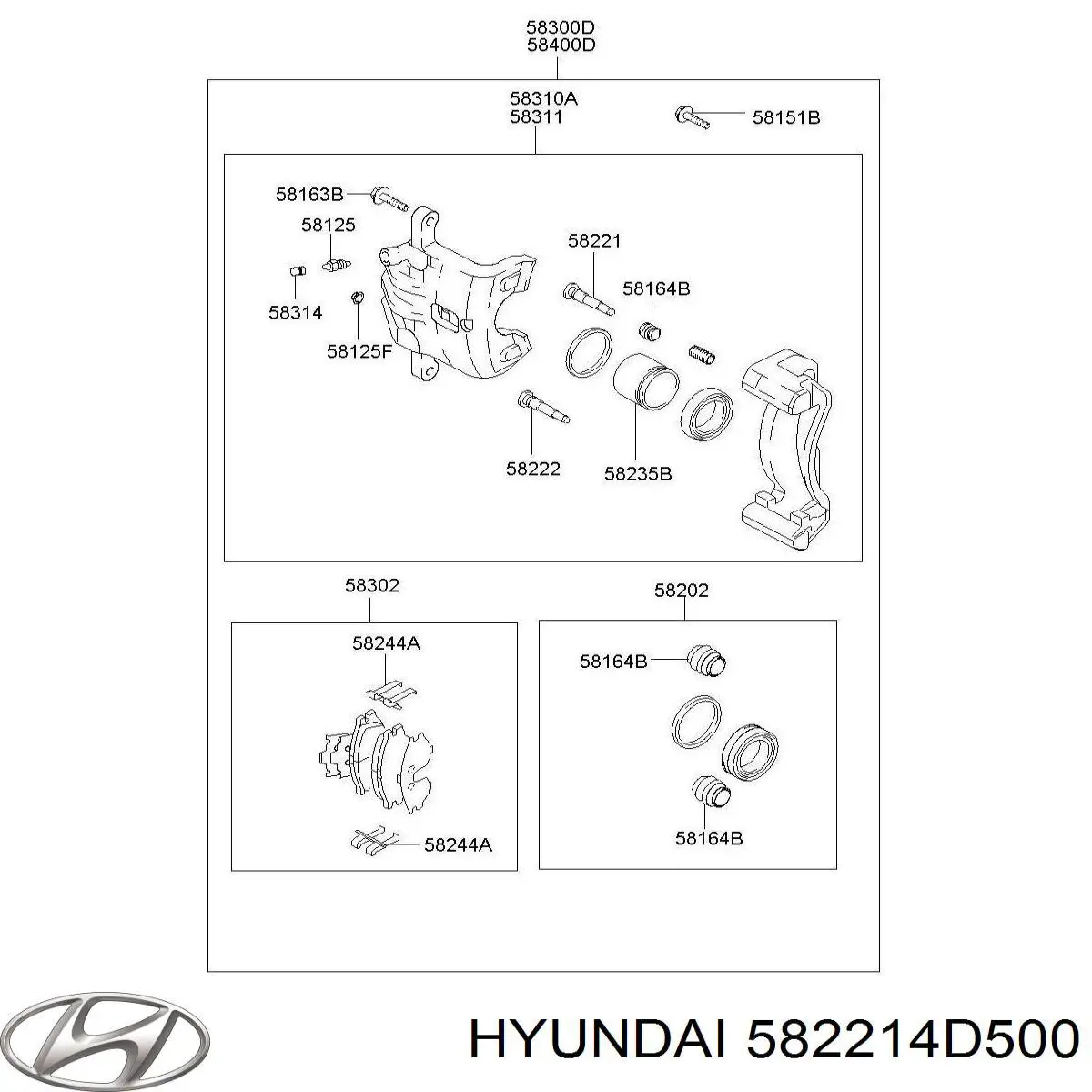 Prowadnica zacisku tylnego górna Hyundai Accent 4 (RB)