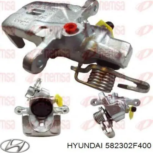 Do koszyka 582302F400 Hyundai/Kia Zacisk hamulcowy tylny prawy