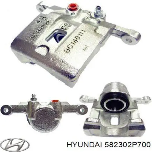 Do koszyka 582302P700 Hyundai/Kia Zacisk hamulcowy tylny prawy