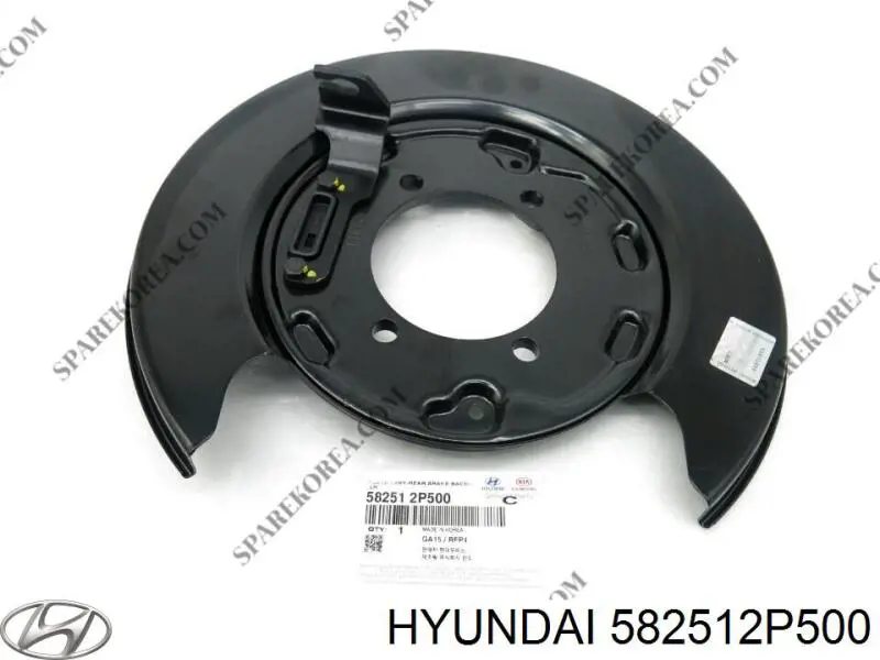 Osłona tarczy hamulcowej tylnej lewa Hyundai/Kia 582512P500 cena, od 209,65 USD