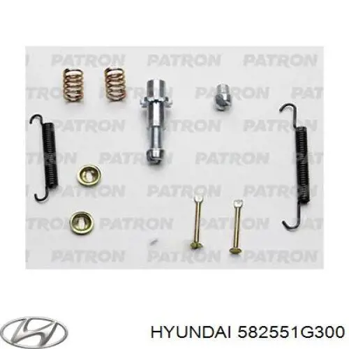 582551G300 Hyundai/Kia Zestaw montażowy szczęk hamulcowych tylnych