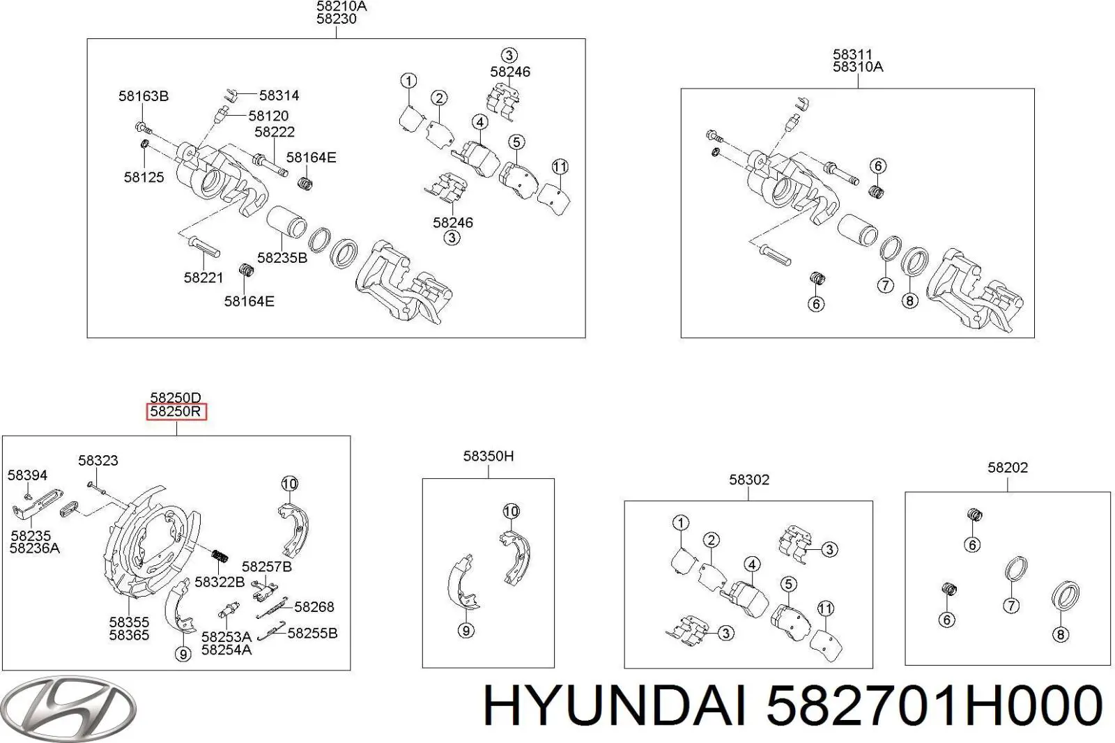 Osłona tarczy hamulcowej tylnej prawa Hyundai/Kia 582701H000 cena, od 34,24 USD