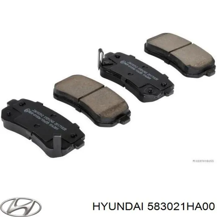 Do koszyka 583021HA00 Hyundai/Kia Okładziny (klocki) do hamulców tarczowych tylne