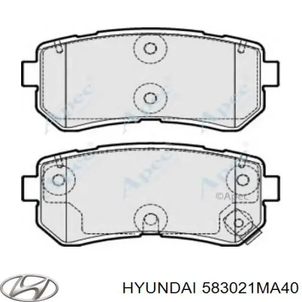 Do koszyka 583021MA40 Hyundai/Kia Okładziny (klocki) do hamulców tarczowych tylne