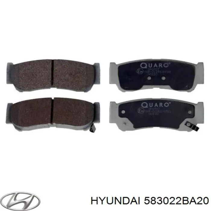 Okładziny (klocki) do hamulców tarczowych tylne Hyundai/Kia 583022BA20 cena, od 19,99 USD