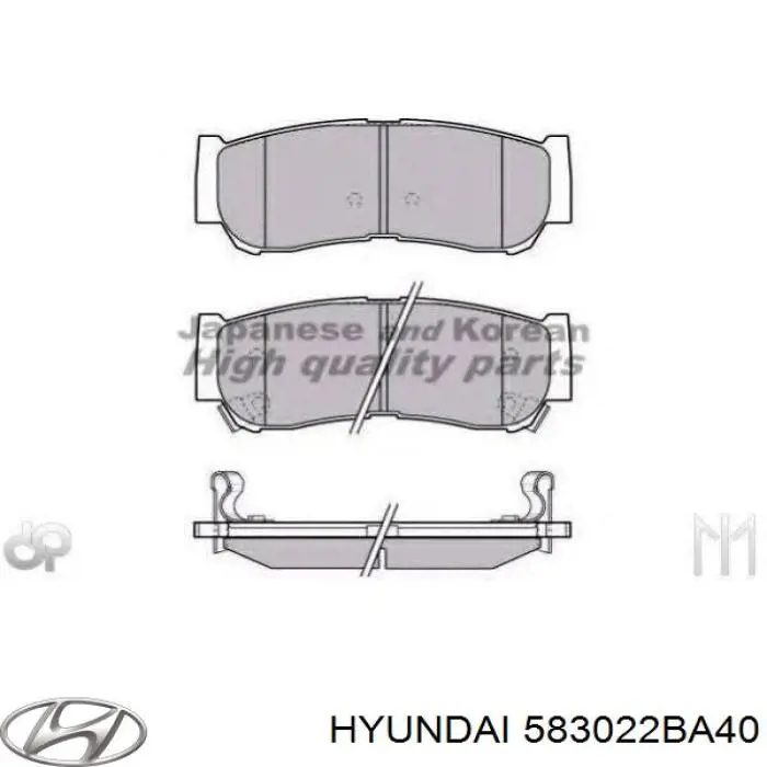 Okładziny (klocki) do hamulców tarczowych tylne Hyundai/Kia 583022BA40 cena, od 20,10 USD