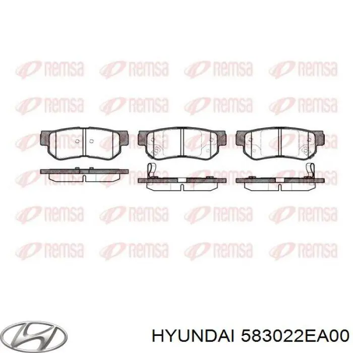 Okładziny (klocki) do hamulców tarczowych tylne Hyundai/Kia 583022EA00 cena, od 21,12 USD