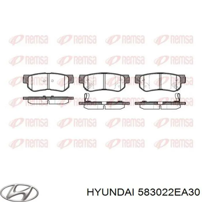 Okładziny (klocki) do hamulców tarczowych tylne Hyundai/Kia 583022EA30 cena, od 21,12 USD