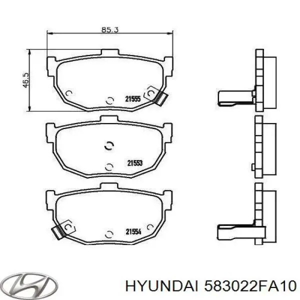 Okładziny (klocki) do hamulców tarczowych tylne Hyundai/Kia 583022FA10 cena, od 15,10 USD