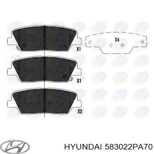 Okładziny (klocki) do hamulców tarczowych tylne Hyundai/Kia 583022PA70 cena, od 19,64 USD