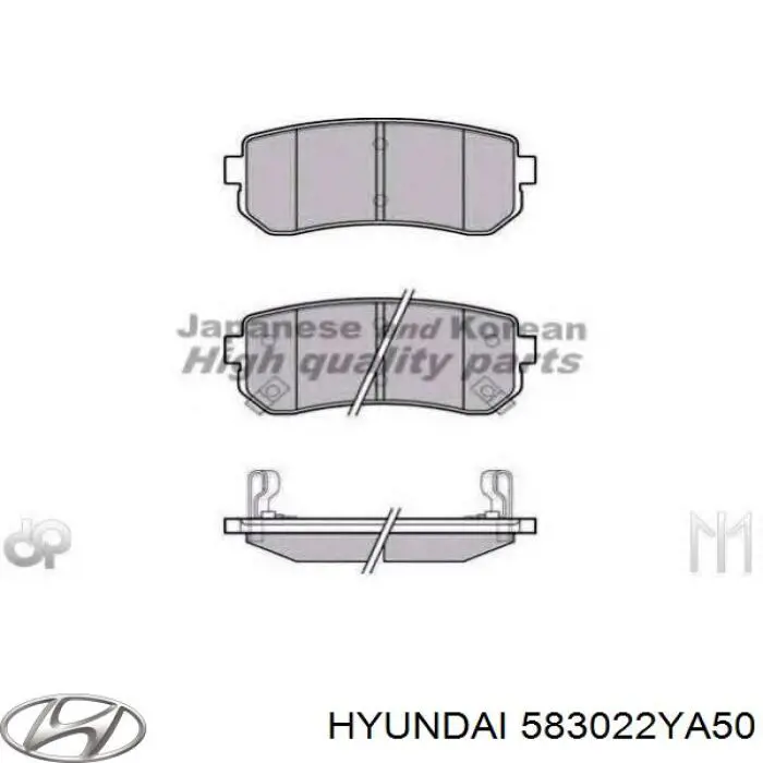 Okładziny (klocki) do hamulców tarczowych tylne Hyundai/Kia 583022YA50 cena, od 20,86 USD