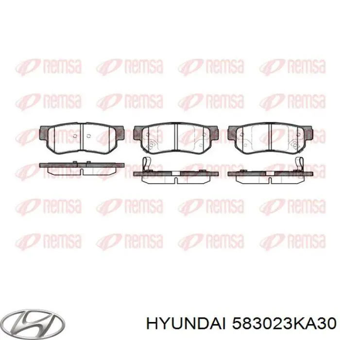 Do koszyka 583023KA30 Hyundai/Kia Okładziny (klocki) do hamulców tarczowych tylne