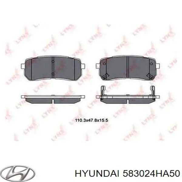 Okładziny (klocki) do hamulców tarczowych tylne Hyundai/Kia 583024HA50 cena, od 27,16 USD