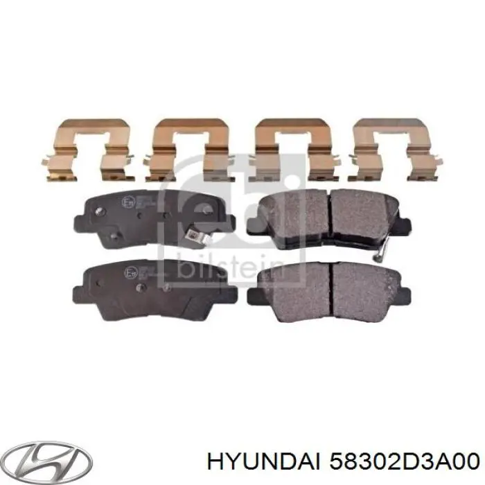 Okładziny (klocki) do hamulców tarczowych tylne Hyundai/Kia 58302D3A00 cena, od 27,17 USD