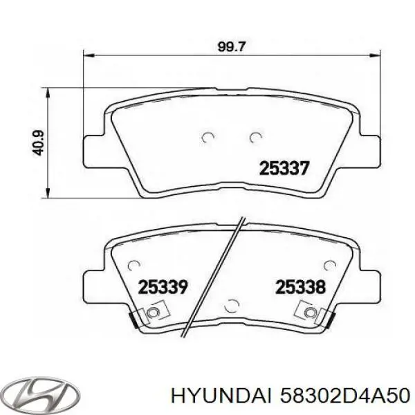 Okładziny (klocki) do hamulców tarczowych tylne Hyundai/Kia 58302D4A50 cena, od 22,57 USD