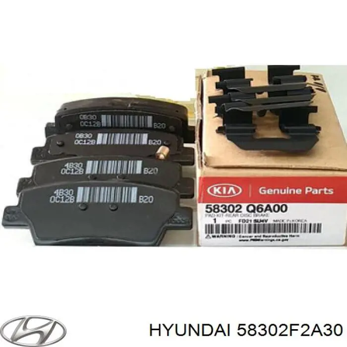 Okładziny (klocki) do hamulców tarczowych tylne Hyundai/Kia 58302F2A30 cena, od 22,57 USD