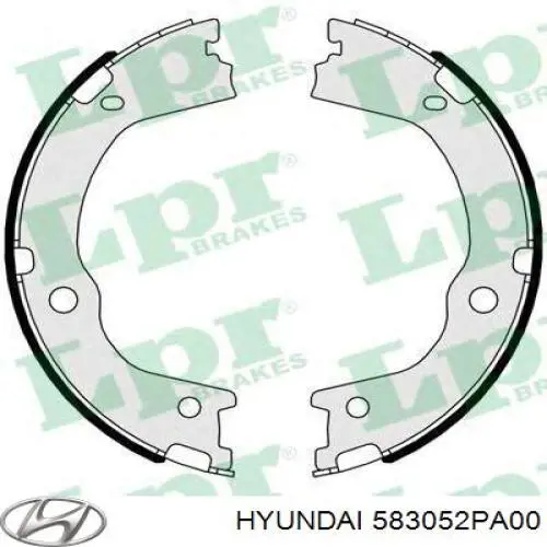 Do koszyka 583052PA00 Hyundai/Kia Klocki hamulca ręcznego