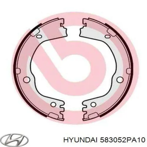 Klocki hamulca ręcznego 583052PA10 Hyundai/Kia