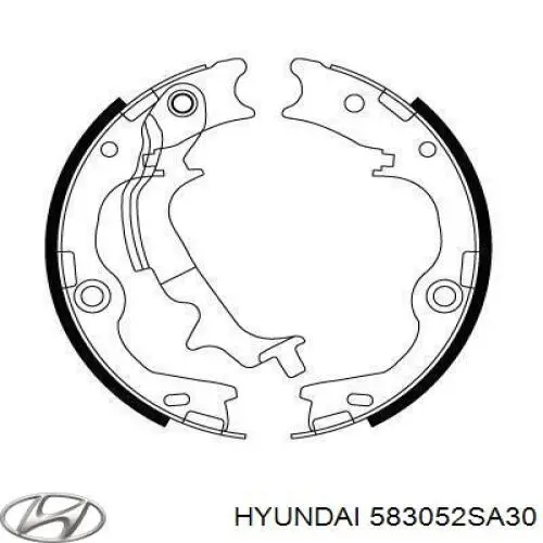 Do koszyka 583052SA30 Hyundai/Kia Klocki hamulca ręcznego
