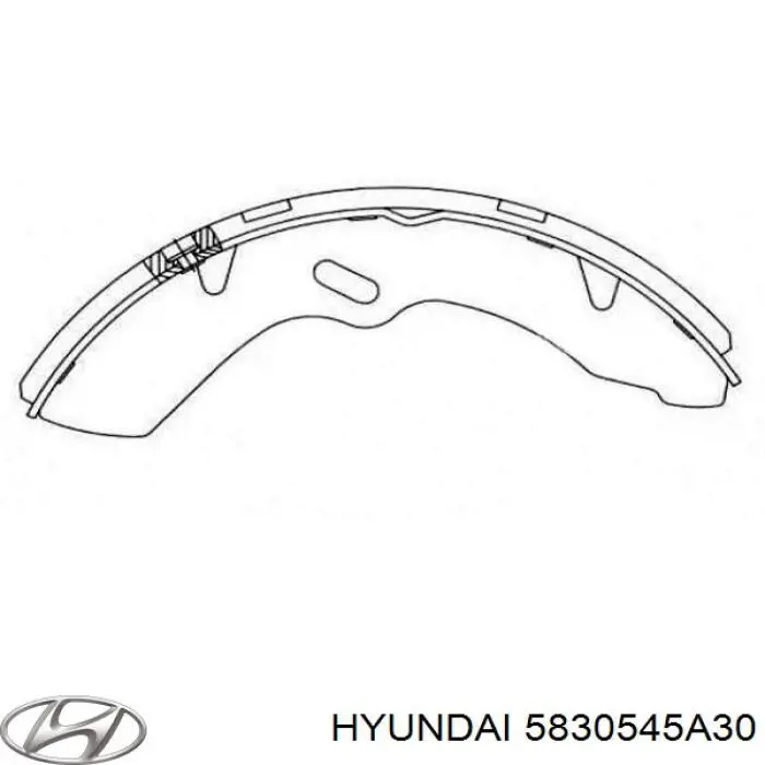 5830545A30 Hyundai/Kia Klocki hamulcowe tylne bębnowe