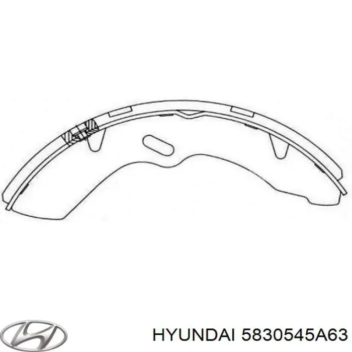 5830545A63 Hyundai/Kia Klocki hamulcowe tylne bębnowe