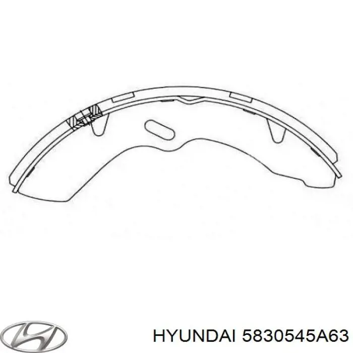 Klocki hamulcowe tylne bębnowe Hyundai/Kia 5830545A63 cena, od 28,85 USD